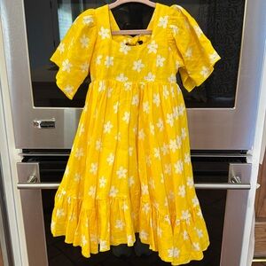 Gul Hurgel - Girls Yellow Dress w/ White Jasmine - Size: 2-3Y